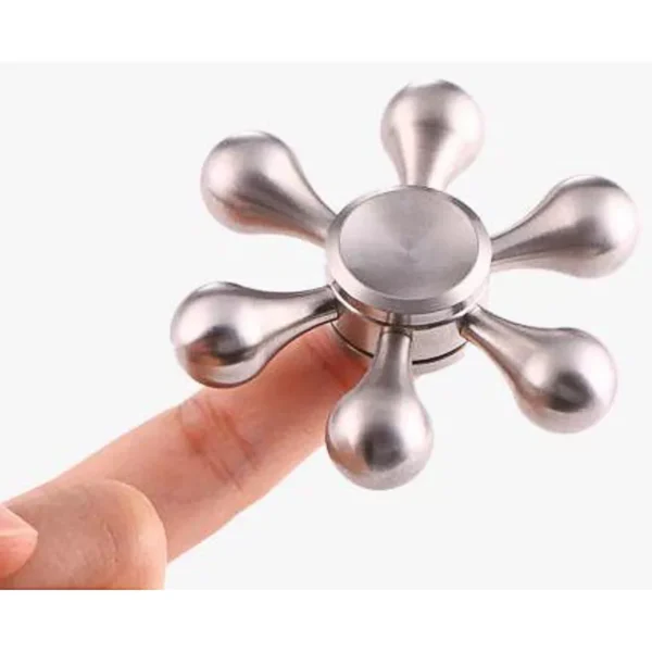 Fidget Spinner Stress Reducer Silver - Image 3