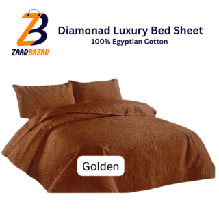 Golden Luxury Egyptian Cotton King Size Bedspread – 3 Piece Set
