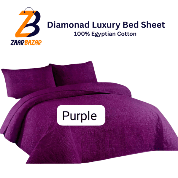 Luxury Egyptian Cotton King Size Bedspread – 3 Piece Set - Image 2